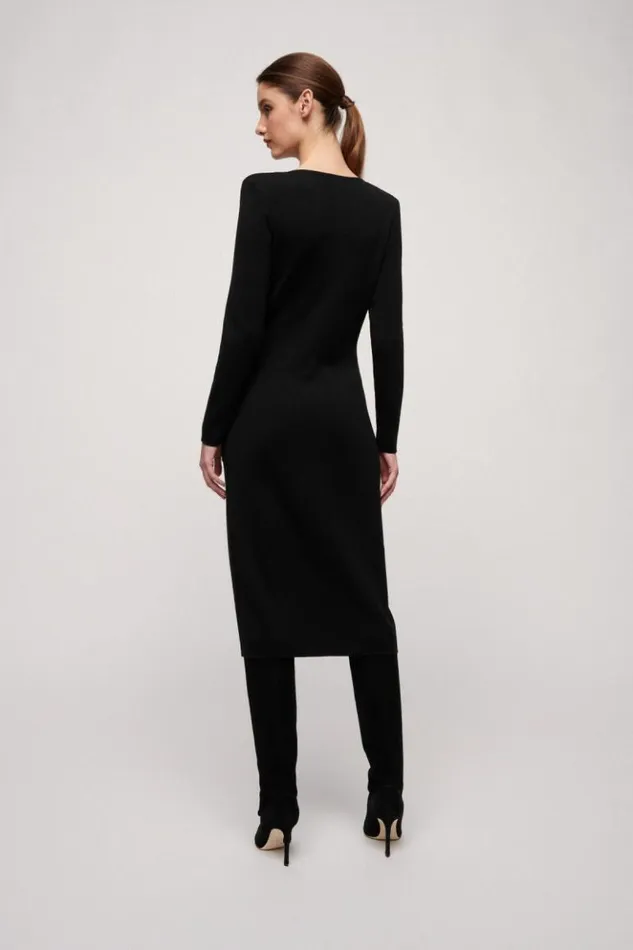 Luisa Spagnoli Dresses and Jumpsuits Menestrello 8211 Wool Dress Black 8211 Women Luisa Spagnoli Dresses and Jumpsuits Menestrello 8211 Wool Dress Black 8211 Women