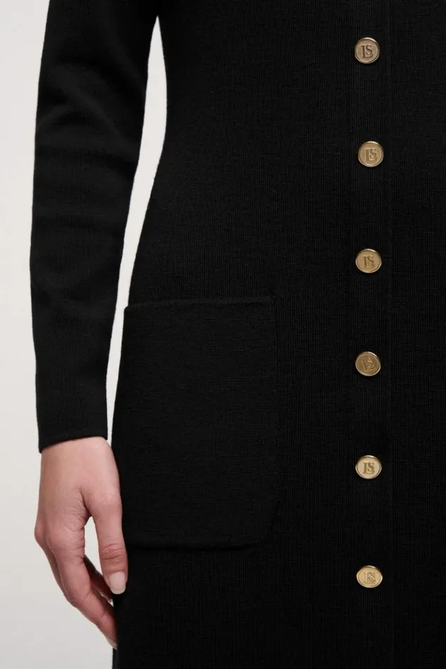 Luisa Spagnoli Dresses and Jumpsuits Menestrello 8211 Wool Dress Black 8211 Women Luisa Spagnoli Dresses and Jumpsuits Menestrello 8211 Wool Dress Black 8211 Women