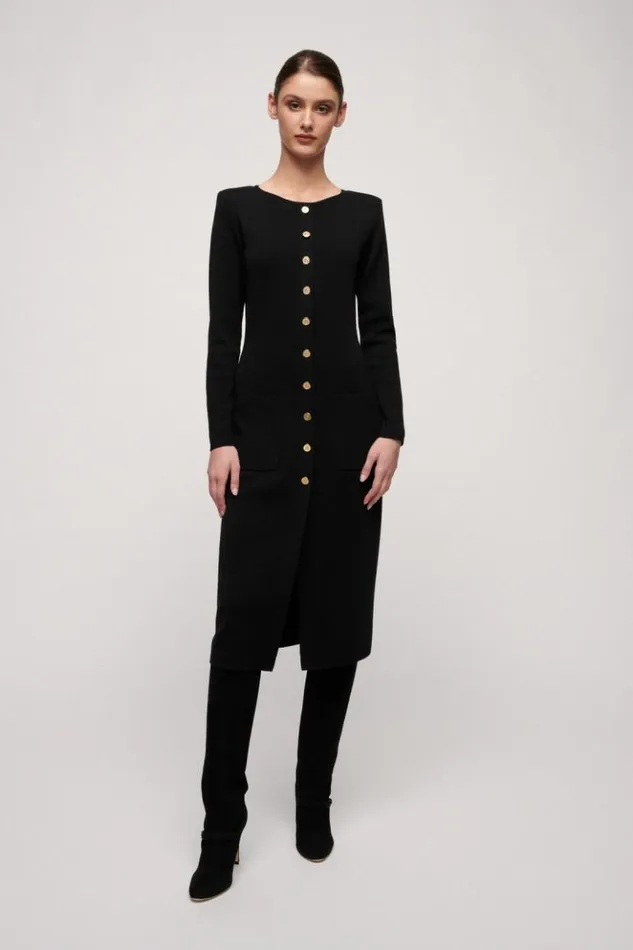 Luisa Spagnoli Dresses and Jumpsuits Menestrello 8211 Wool Dress Black 8211 Women Luisa Spagnoli Dresses and Jumpsuits Menestrello 8211 Wool Dress Black 8211 Women