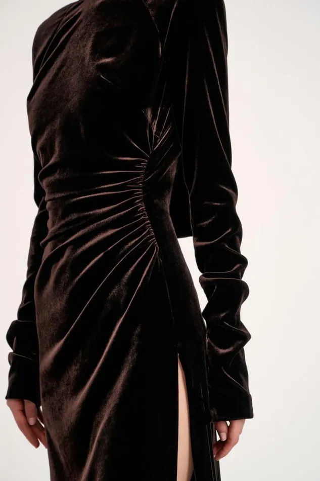 Luisa Spagnoli Formal Dresses Giunone 8211 Elegant Dress 8211 Fashion Show Brown 8211 Women Luisa Spagnoli Formal Dresses Giunone 8211 Elegant Dress 8211 Fashion Show Brown 8211 Women