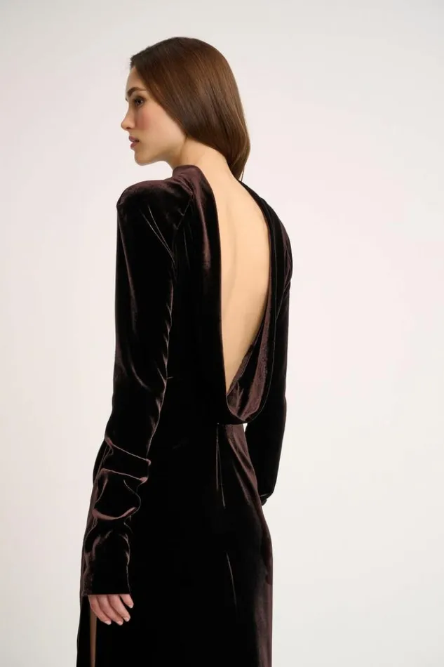 Luisa Spagnoli Formal Dresses Giunone 8211 Elegant Dress 8211 Fashion Show Brown 8211 Women Luisa Spagnoli Formal Dresses Giunone 8211 Elegant Dress 8211 Fashion Show Brown 8211 Women