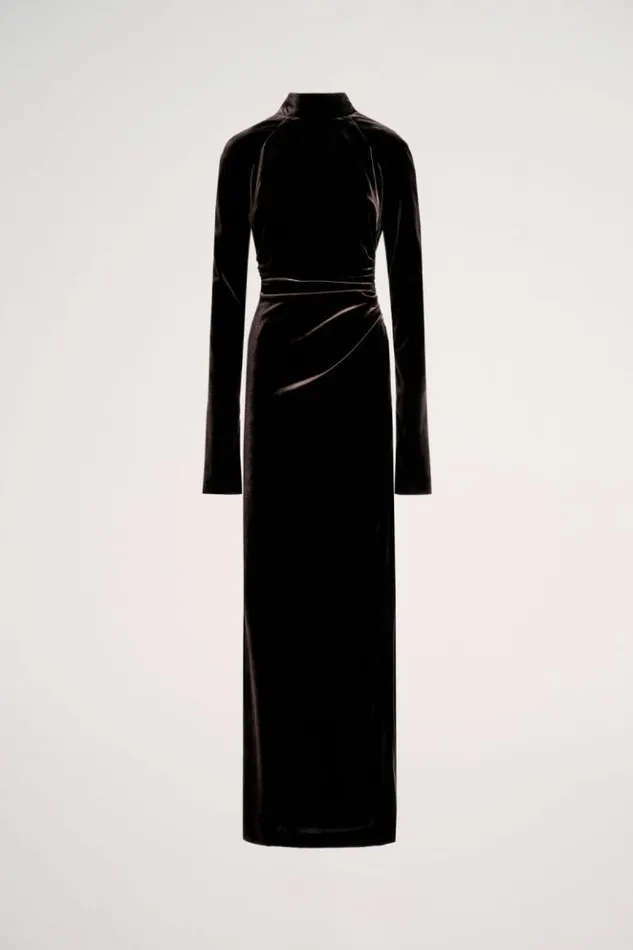 Luisa Spagnoli Formal Dresses Giunone 8211 Elegant Dress 8211 Fashion Show Brown 8211 Women Luisa Spagnoli Formal Dresses Giunone 8211 Elegant Dress 8211 Fashion Show Brown 8211 Women