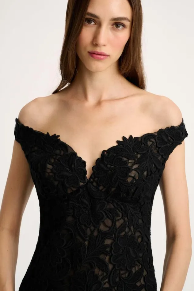 Luisa Spagnoli Formal Dresses Gradazione 8211 Lace Dress 8211 Fashion Show Black 8211 Women