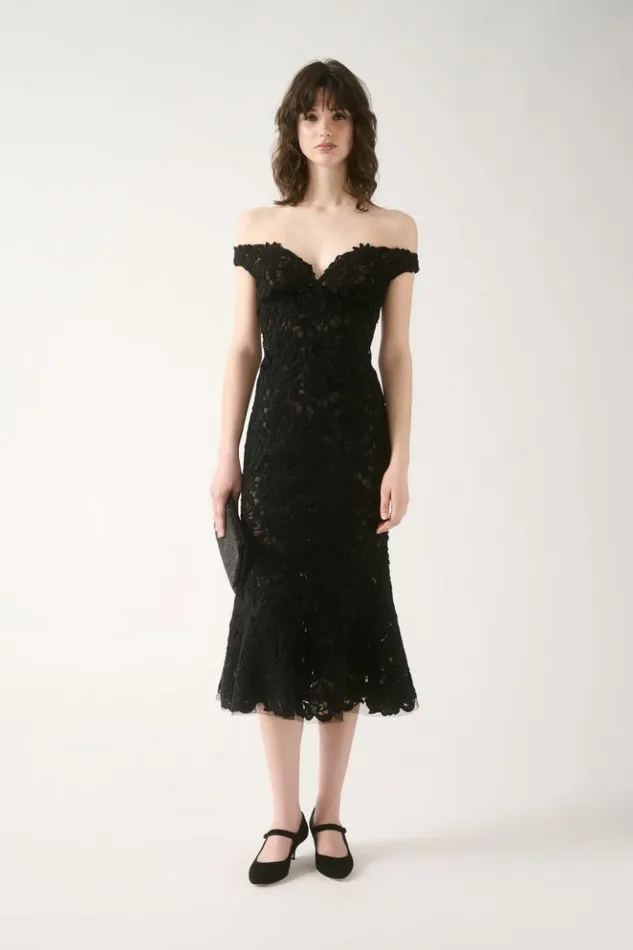 Luisa Spagnoli Formal Dresses Gradazione 8211 Lace Dress 8211 Fashion Show Black 8211 Women