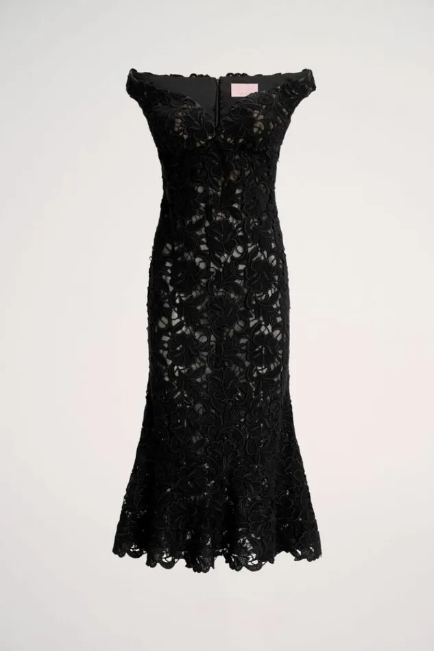 Luisa Spagnoli Formal Dresses Gradazione 8211 Lace Dress 8211 Fashion Show Black 8211 Women