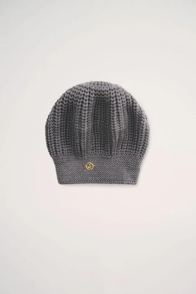 Luisa Spagnoli Hats And Gloves Matteo 8211 Wool Beret Grey Melange 8211 Women