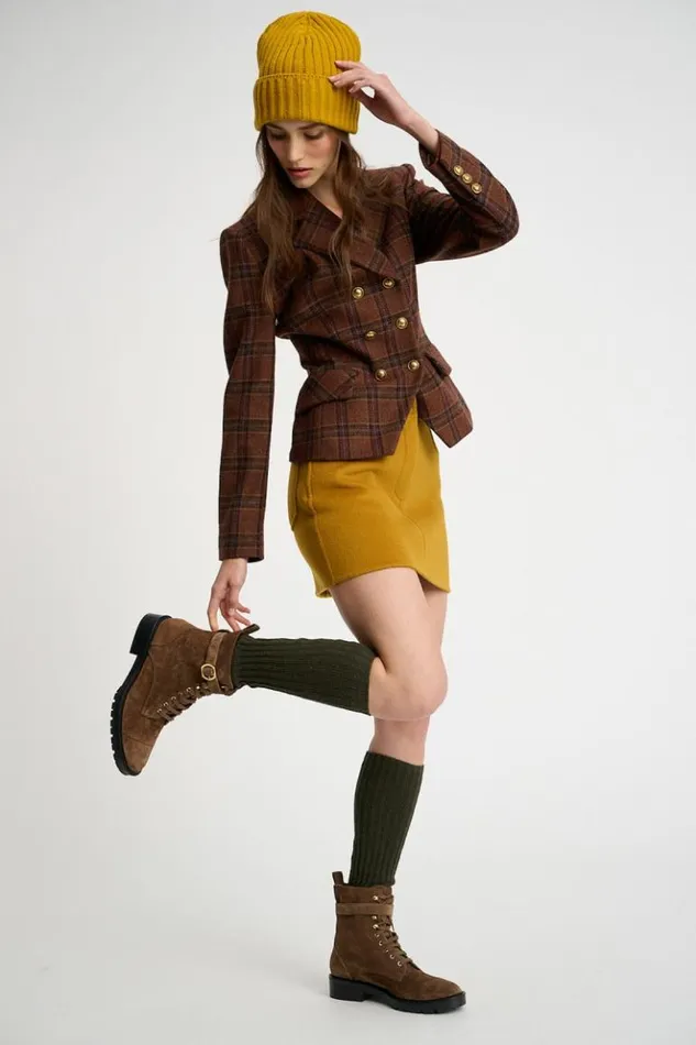 Luisa Spagnoli Jackets and Blazers Suoneria 8211 Tartan Jacket Rust 8211 Women