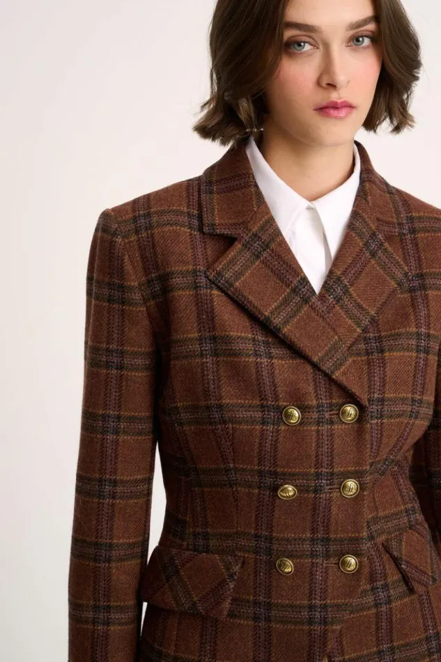 Luisa Spagnoli Jackets and Blazers Suoneria 8211 Tartan Jacket Rust 8211 Women Luisa Spagnoli Jackets and Blazers Suoneria 8211 Tartan Jacket Rust 8211 Women
