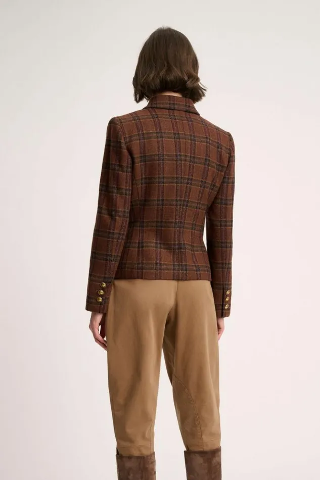 Luisa Spagnoli Jackets and Blazers Suoneria 8211 Tartan Jacket Rust 8211 Women Luisa Spagnoli Jackets and Blazers Suoneria 8211 Tartan Jacket Rust 8211 Women