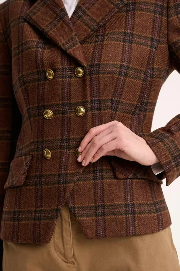 Luisa Spagnoli Jackets and Blazers Suoneria 8211 Tartan Jacket Rust 8211 Women Luisa Spagnoli Jackets and Blazers Suoneria 8211 Tartan Jacket Rust 8211 Women