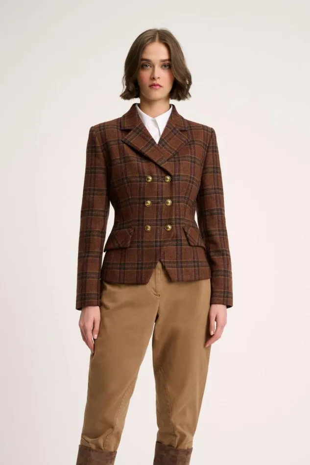 Luisa Spagnoli Jackets and Blazers Suoneria 8211 Tartan Jacket Rust 8211 Women Luisa Spagnoli Jackets and Blazers Suoneria 8211 Tartan Jacket Rust 8211 Women