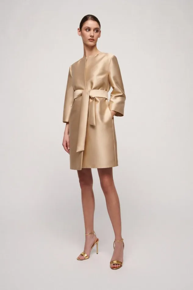Luisa Spagnoli Jackets and Blazers Vadis 8211 SilkBlend Duster Coat Beige 8211 Women