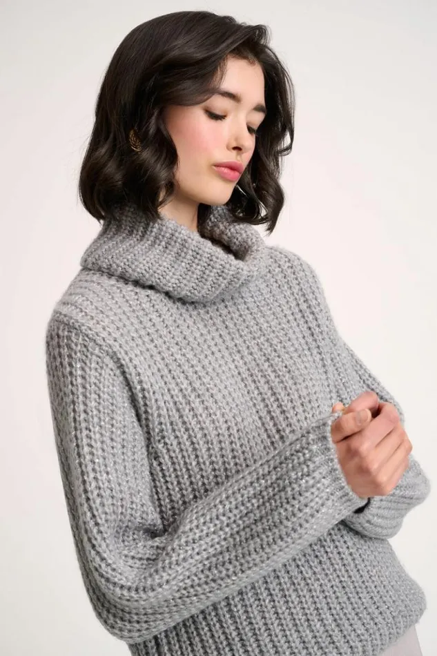 Luisa Spagnoli Knitwear Condizione 8211 Turtleneck Pullover Grey Melange 8211 Women