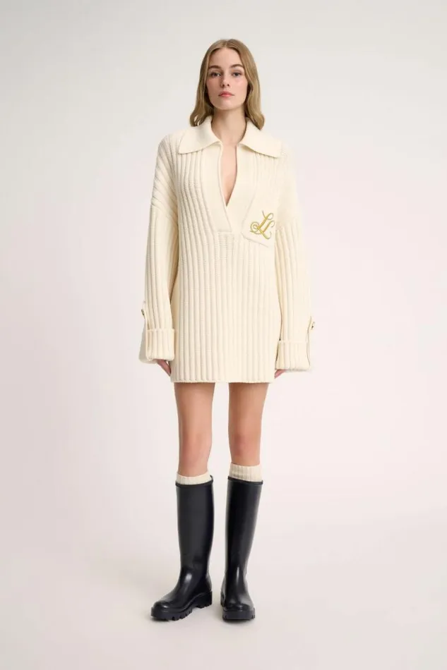 Luisa Spagnoli Knitwear Maniacale 8211 Embroidered Pullover 8211 Fashion Show Cream 8211 Women