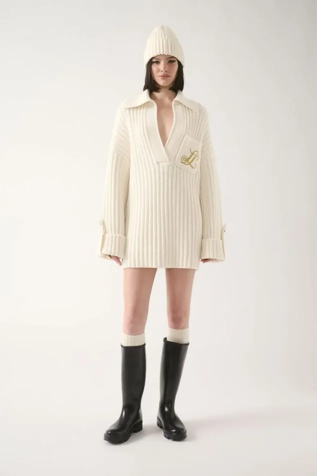 Luisa Spagnoli Knitwear Maniacale 8211 Embroidered Pullover 8211 Fashion Show Cream 8211 Women Luisa Spagnoli Knitwear Maniacale 8211 Embroidered Pullover 8211 Fashion Show Cream 8211 Women
