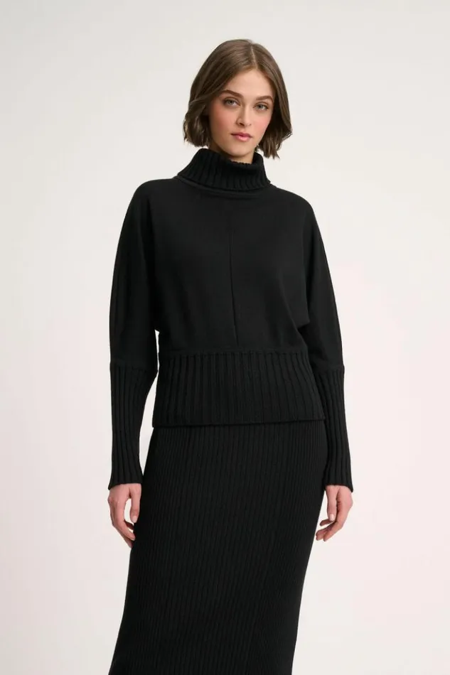 Luisa Spagnoli Knitwear Maratta 8211 Turtleneck Pullover Black 8211 Women Luisa Spagnoli Knitwear Maratta 8211 Turtleneck Pullover Black 8211 Women