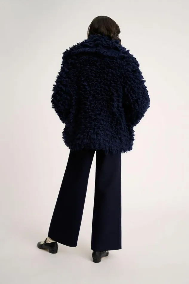 Luisa Spagnoli Outerwear Corrente 8211 Oversized Jacket 8211 Fashion Show Blue 8211 Women Luisa Spagnoli Outerwear Corrente 8211 Oversized Jacket 8211 Fashion Show Blue 8211 Women