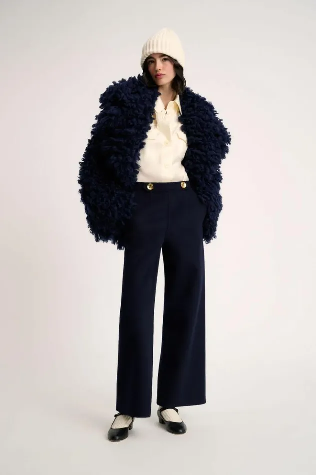 Luisa Spagnoli Outerwear Corrente 8211 Oversized Jacket 8211 Fashion Show Blue 8211 Women Luisa Spagnoli Outerwear Corrente 8211 Oversized Jacket 8211 Fashion Show Blue 8211 Women