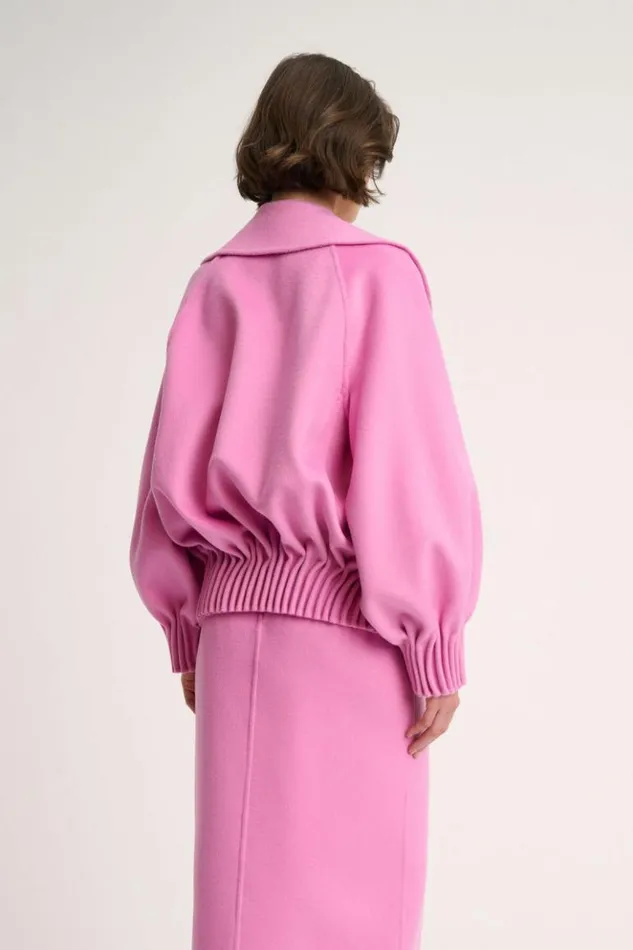 Luisa Spagnoli Outerwear Scherma 8211 RolledHem Pea Coat 8211 Fashion Show 8211 Women Luisa Spagnoli Outerwear Scherma 8211 RolledHem Pea Coat 8211 Fashion Show 8211 Women