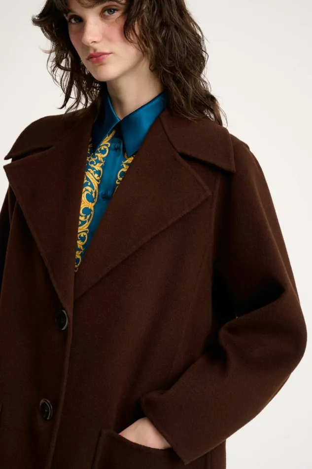 Luisa Spagnoli Outerwear Spago 8211 Long Coat Brown 8211 Women Luisa Spagnoli Outerwear Spago 8211 Long Coat Brown 8211 Women