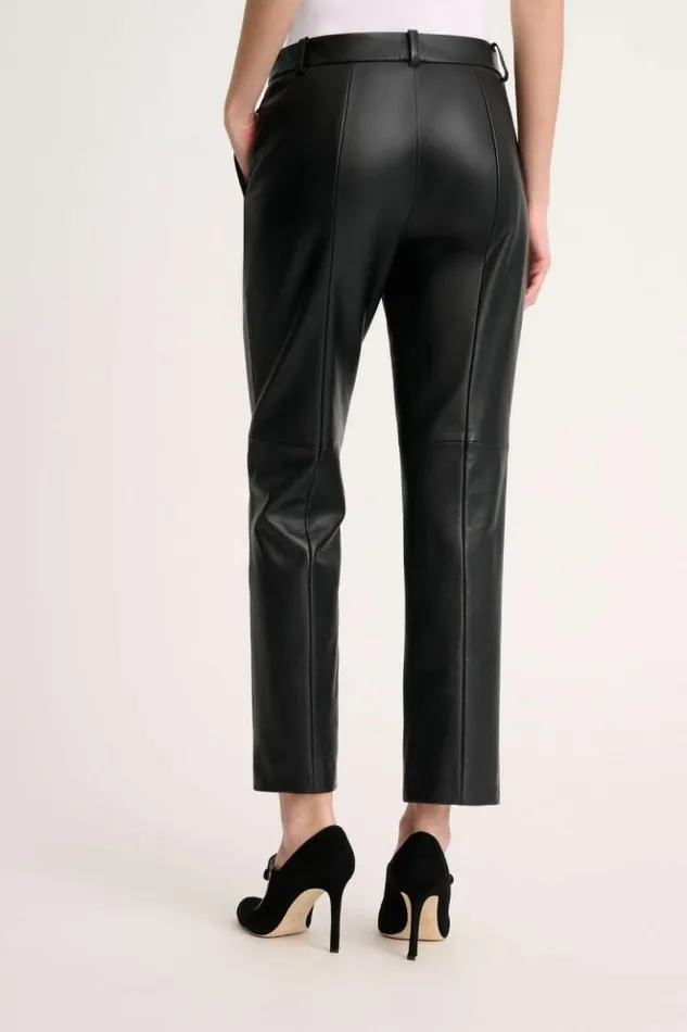 Luisa Spagnoli Pants Omonimo 8211 Cropped Leather Pants Black 8211 Women Luisa Spagnoli Pants Omonimo 8211 Cropped Leather Pants Black 8211 Women