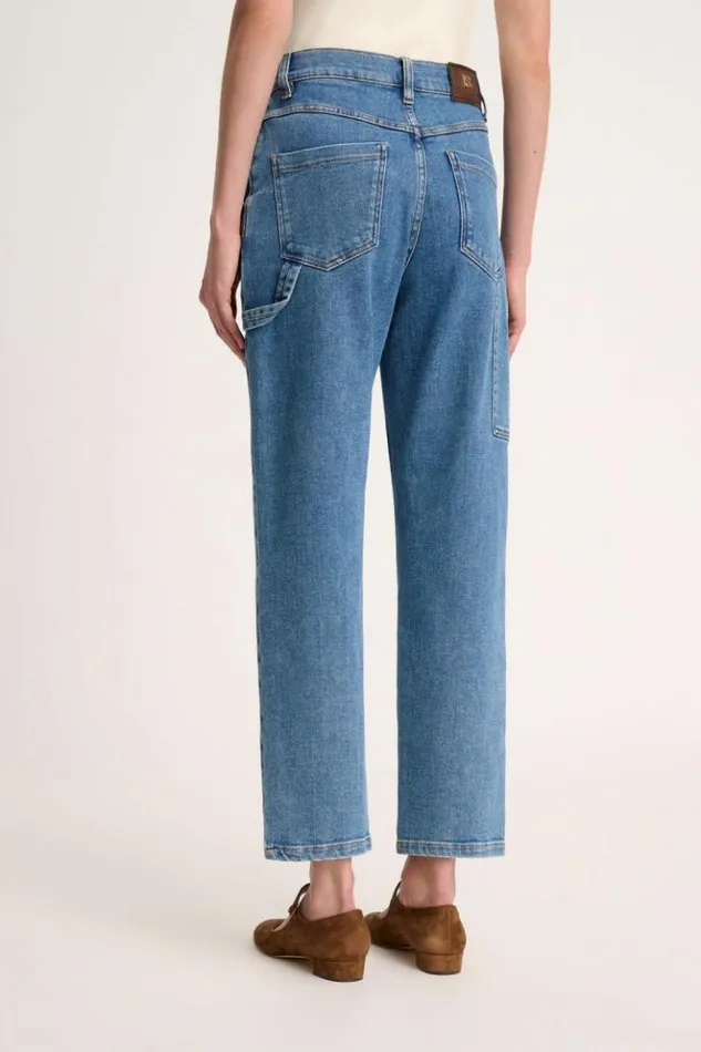 Luisa Spagnoli Pants Otis 8211 Denim Utility Pants Light Blue 8211 Women Luisa Spagnoli Pants Otis 8211 Denim Utility Pants Light Blue 8211 Women