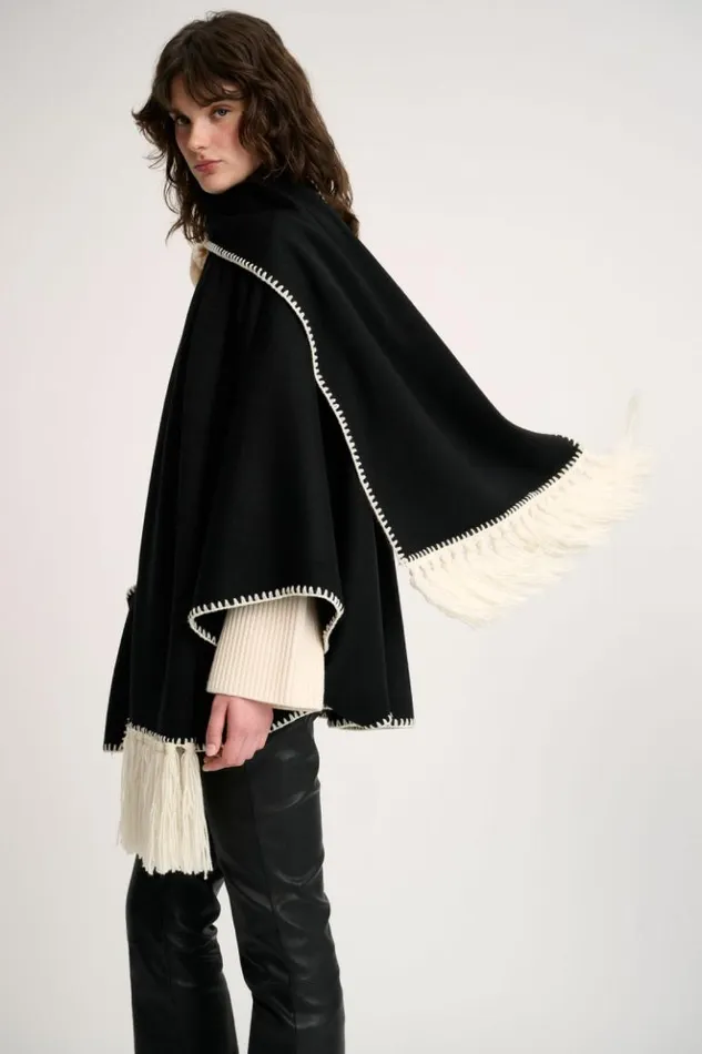 Luisa Spagnoli Scarves And Foulards Music 8211 Embroidered Scarf Blackcream 8211 Women
