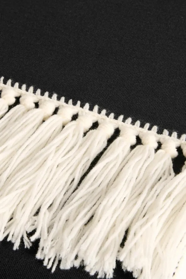 Luisa Spagnoli Scarves And Foulards Music 8211 Embroidered Scarf Blackcream 8211 Women Luisa Spagnoli Scarves And Foulards Music 8211 Embroidered Scarf Blackcream 8211 Women