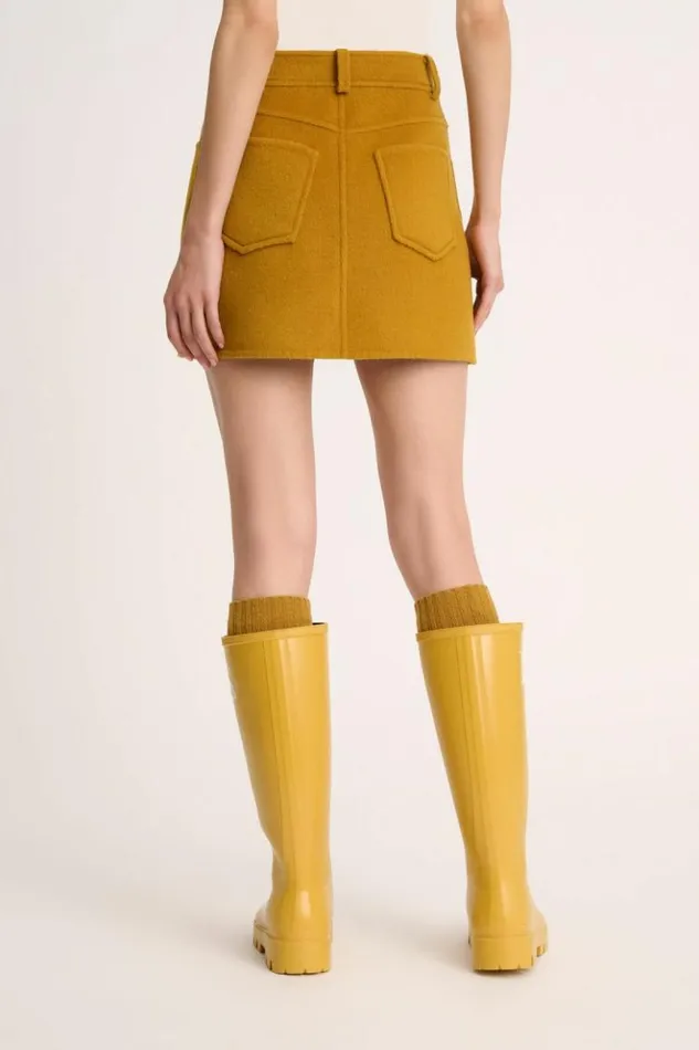 Luisa Spagnoli Skirts And Shorts Felino 8211 Blended Wool Mini Skirt 8211 Fashion Show Mustard 8211 Women Luisa Spagnoli Skirts And Shorts Felino 8211 Blended Wool Mini Skirt 8211 Fashion Show Mustard 8211 Women