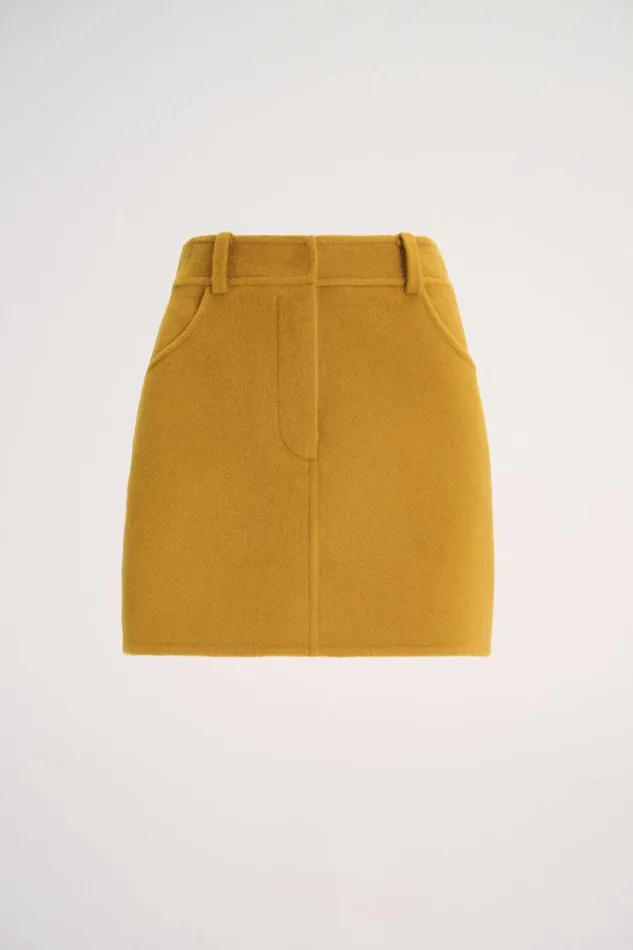 Luisa Spagnoli Skirts And Shorts Felino 8211 Blended Wool Mini Skirt 8211 Fashion Show Mustard 8211 Women Luisa Spagnoli Skirts And Shorts Felino 8211 Blended Wool Mini Skirt 8211 Fashion Show Mustard 8211 Women