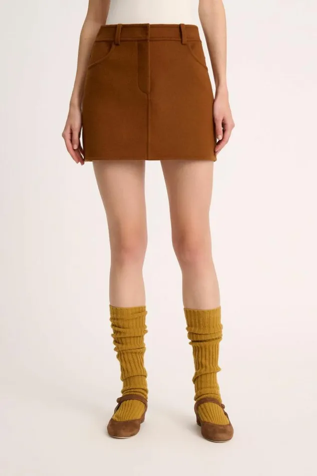 Luisa Spagnoli Skirts And Shorts Felino 8211 Blended Wool Mini Skirt 8211 Fashion Show Tobacco 8211 Women Luisa Spagnoli Skirts And Shorts Felino 8211 Blended Wool Mini Skirt 8211 Fashion Show Tobacco 8211 Women