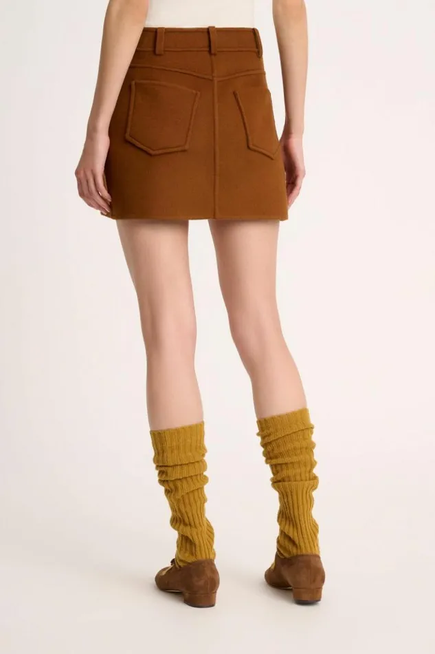 Luisa Spagnoli Skirts And Shorts Felino 8211 Blended Wool Mini Skirt 8211 Fashion Show Tobacco 8211 Women Luisa Spagnoli Skirts And Shorts Felino 8211 Blended Wool Mini Skirt 8211 Fashion Show Tobacco 8211 Women