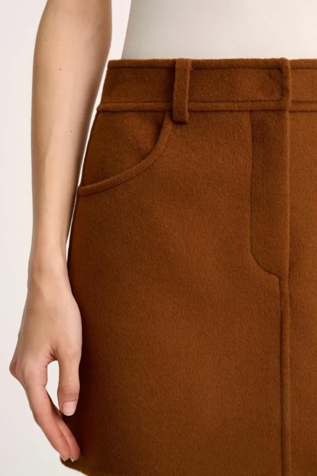 Luisa Spagnoli Skirts And Shorts Felino 8211 Blended Wool Mini Skirt 8211 Fashion Show Tobacco 8211 Women Luisa Spagnoli Skirts And Shorts Felino 8211 Blended Wool Mini Skirt 8211 Fashion Show Tobacco 8211 Women