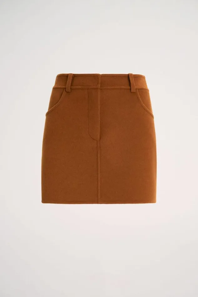 Luisa Spagnoli Skirts And Shorts Felino 8211 Blended Wool Mini Skirt 8211 Fashion Show Tobacco 8211 Women Luisa Spagnoli Skirts And Shorts Felino 8211 Blended Wool Mini Skirt 8211 Fashion Show Tobacco 8211 Women