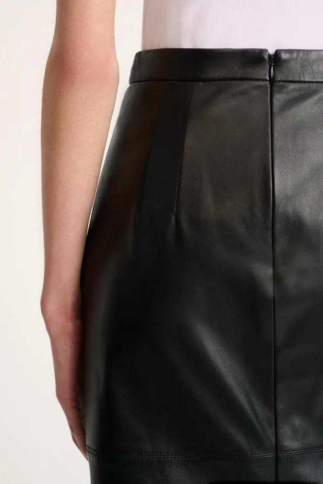 Luisa Spagnoli Skirts And Shorts Fenice 8211 Longuette Leather Skirt Black 8211 Women Luisa Spagnoli Skirts And Shorts Fenice 8211 Longuette Leather Skirt Black 8211 Women
