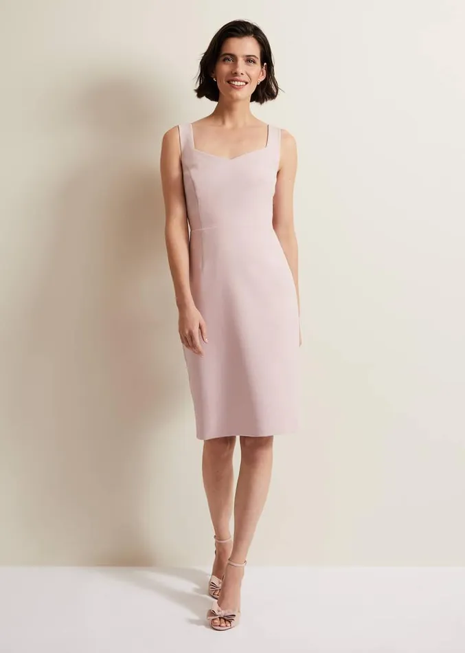 Lynette Lace Double Layer Dress Pale Pink Women Phase Eight Dresses