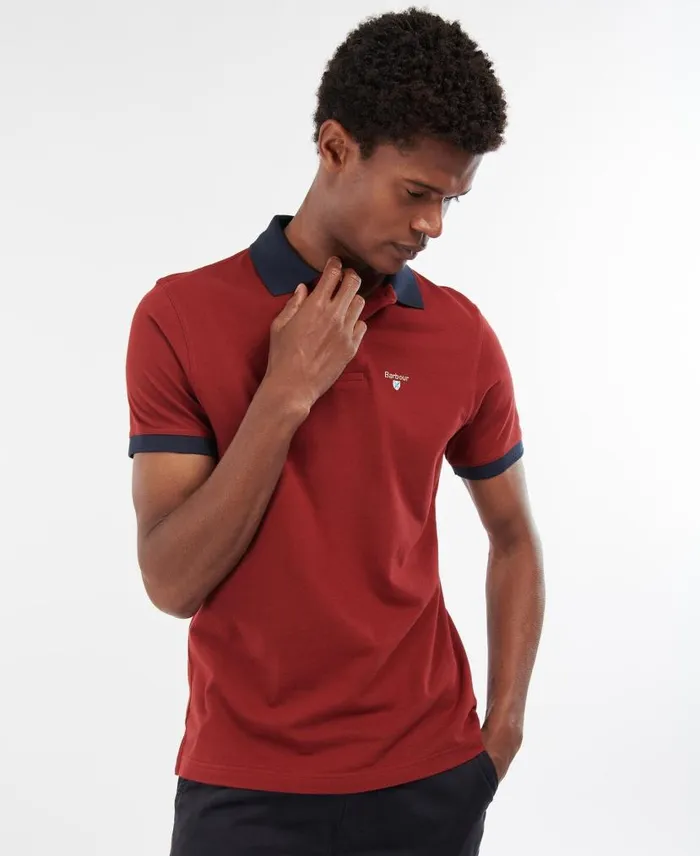 Lynton Polo Shirt Grey Marl Men Barbour Polo Shirts
