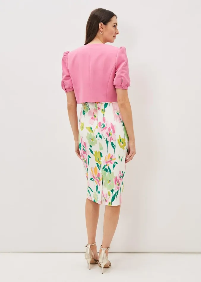Mabel Puff Sleeve Jacket Candy Pink Women Phase Eight Jackets