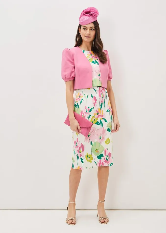 Mabel Puff Sleeve Jacket Candy Pink Women Phase Eight Jackets