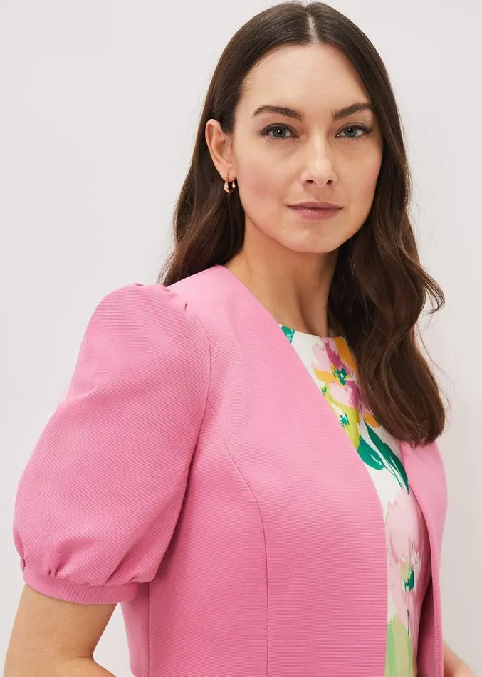 Mabel Puff Sleeve Jacket Candy Pink Women Phase Eight Jackets