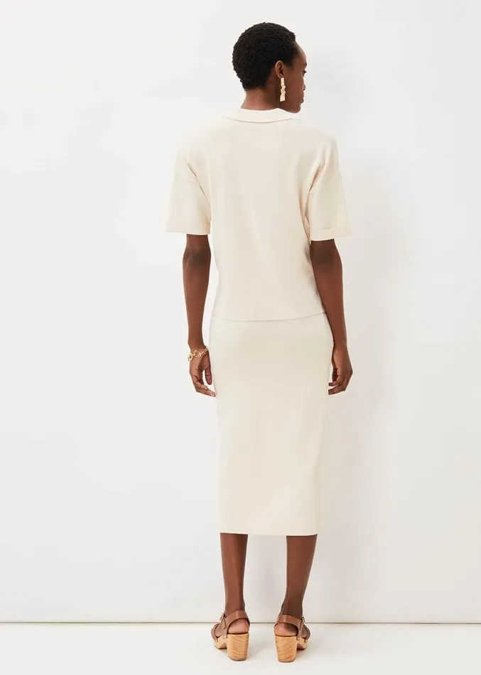 Mae TShirt Button Knit Buttermilk Women Phase Eight Knitwear