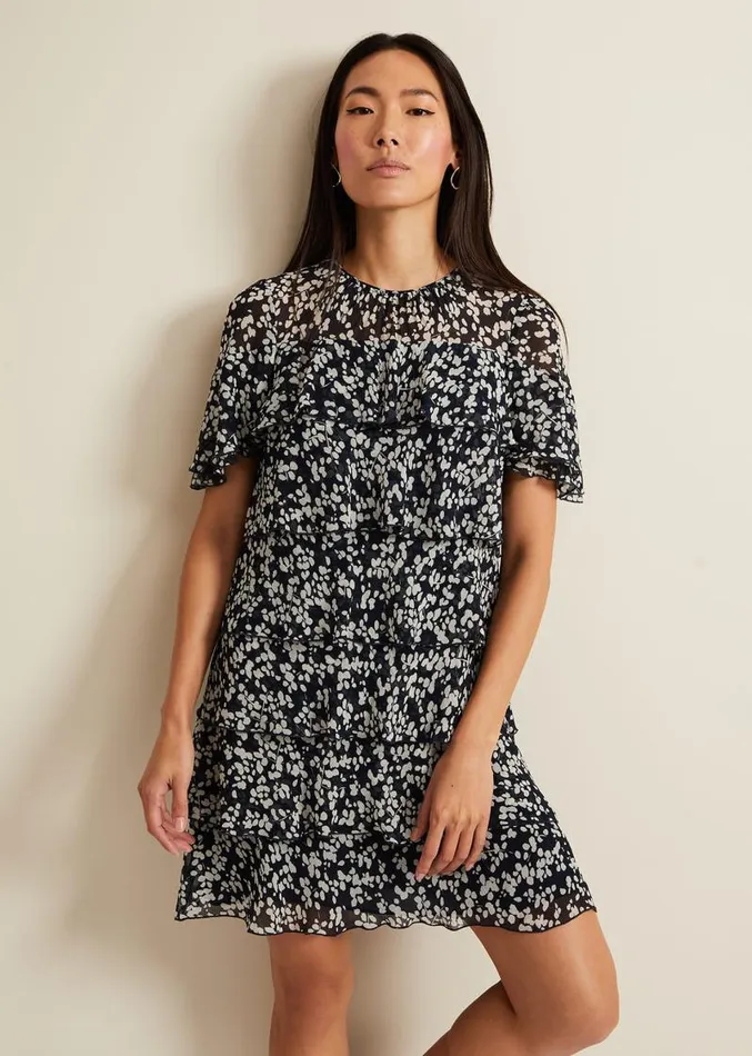 Maeve Floral Tiered Shift Dress Multicoloured Women Phase Eight Dresses