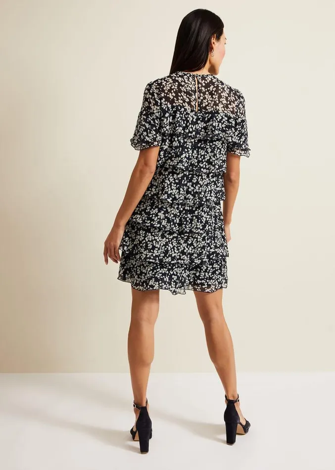 Maeve Floral Tiered Shift Dress Multicoloured Women Phase Eight Dresses
