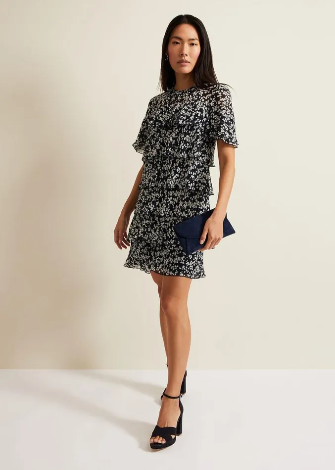 Maeve Floral Tiered Shift Dress Multicoloured Women Phase Eight Dresses