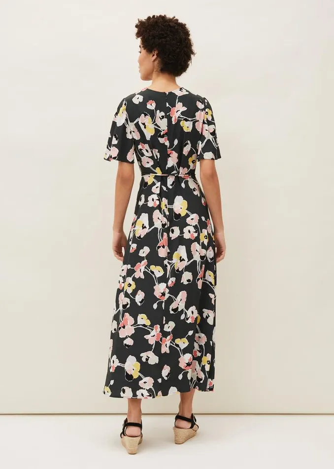 Malala Floral Midi Dress Green Multi Women Phase Eight Dresses