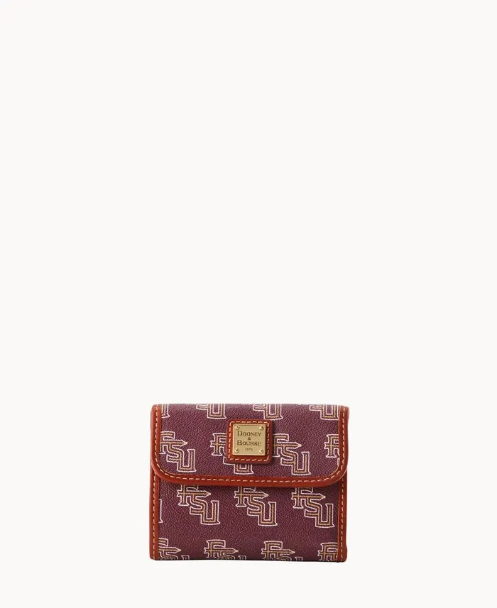 ManWoman Collegiate Florida State Flap Credit Card Wallet Florida State Dooney and Bourke Wallets