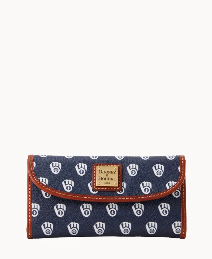 ManWoman MLB Brewers Continental Clutch Brewers Dooney and Bourke Wallets