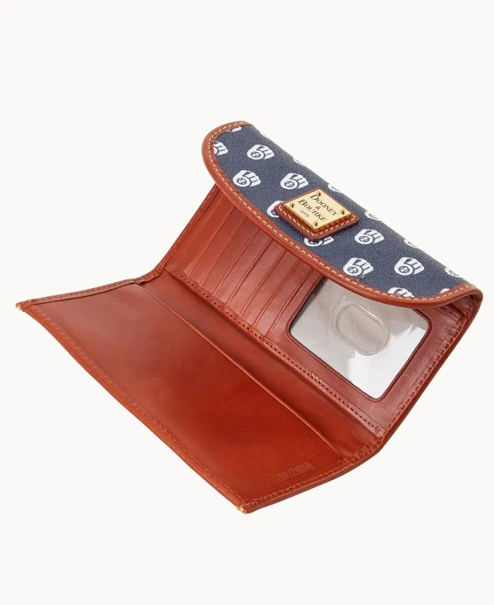 ManWoman MLB Brewers Continental Clutch Brewers Dooney and Bourke Wallets ManWoman MLB Brewers Continental Clutch Brewers Dooney and Bourke Wallets