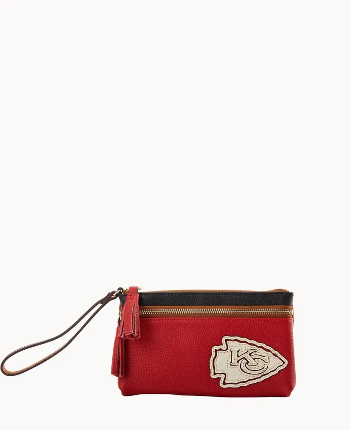 ManWoman NFL Chiefs Double Zip Wristlet Chiefs Dooney and Bourke Wallets