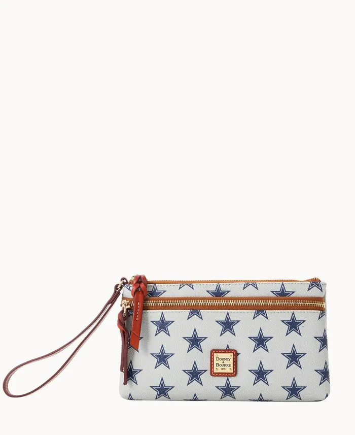 ManWoman NFL Cowboys Double Zip Wristlet Dallas Cowboys Dooney and Bourke Wallets